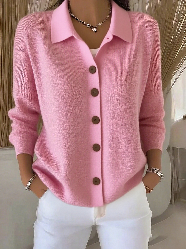 Damski kardigan dzianinowy sweter zapinany jesienny