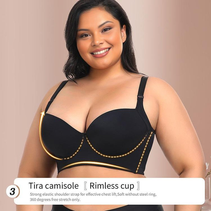 Biustonosz plus size modelujący damski z nylonu podtrzymujący pełne krycie na lato