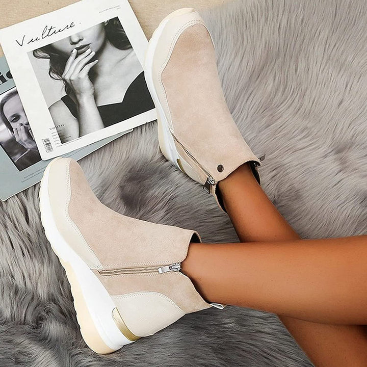 Women's Orthopedic Leather Shoes for Spring – Comfortable Health Ankle Boots for Walking