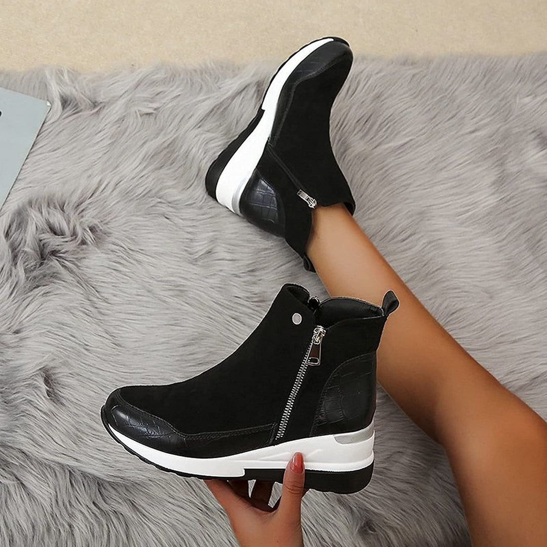 Women's Orthopedic Leather Shoes for Spring – Comfortable Health Ankle Boots for Walking