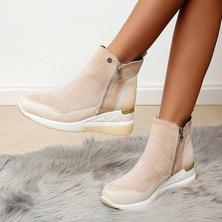 Women's Orthopedic Leather Shoes for Spring – Comfortable Health Ankle Boots for Walking