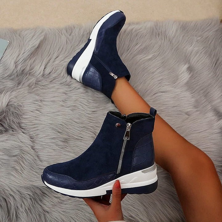Women's Orthopedic Leather Shoes for Spring – Comfortable Health Ankle Boots for Walking