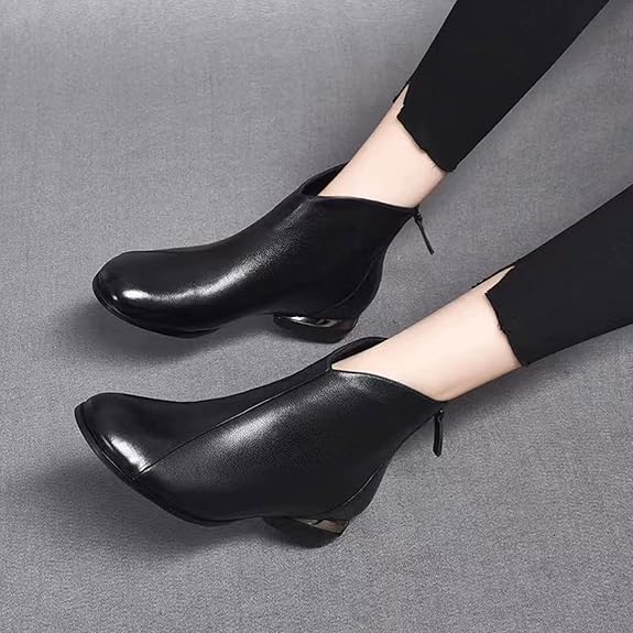 Dámské kožené kotníkové boty na jaro elegantní pohodlné nazouvací casual stylové