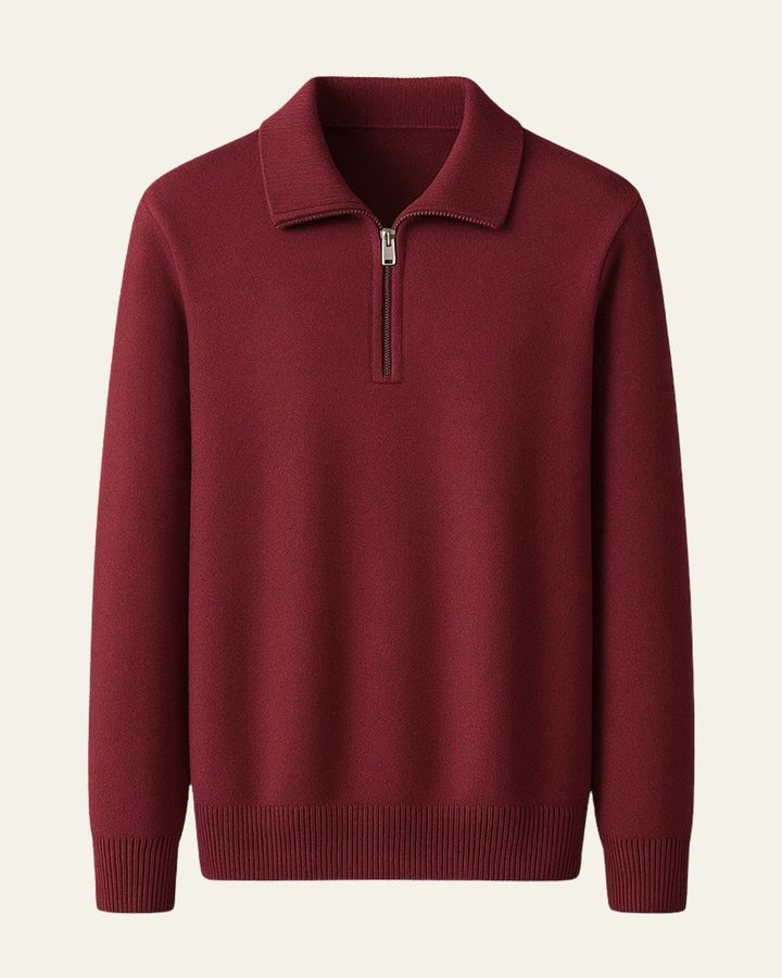 Męski sweter kaszmirowy z zamkiem na jesień na chłodne dni do stylizacji smart casual
