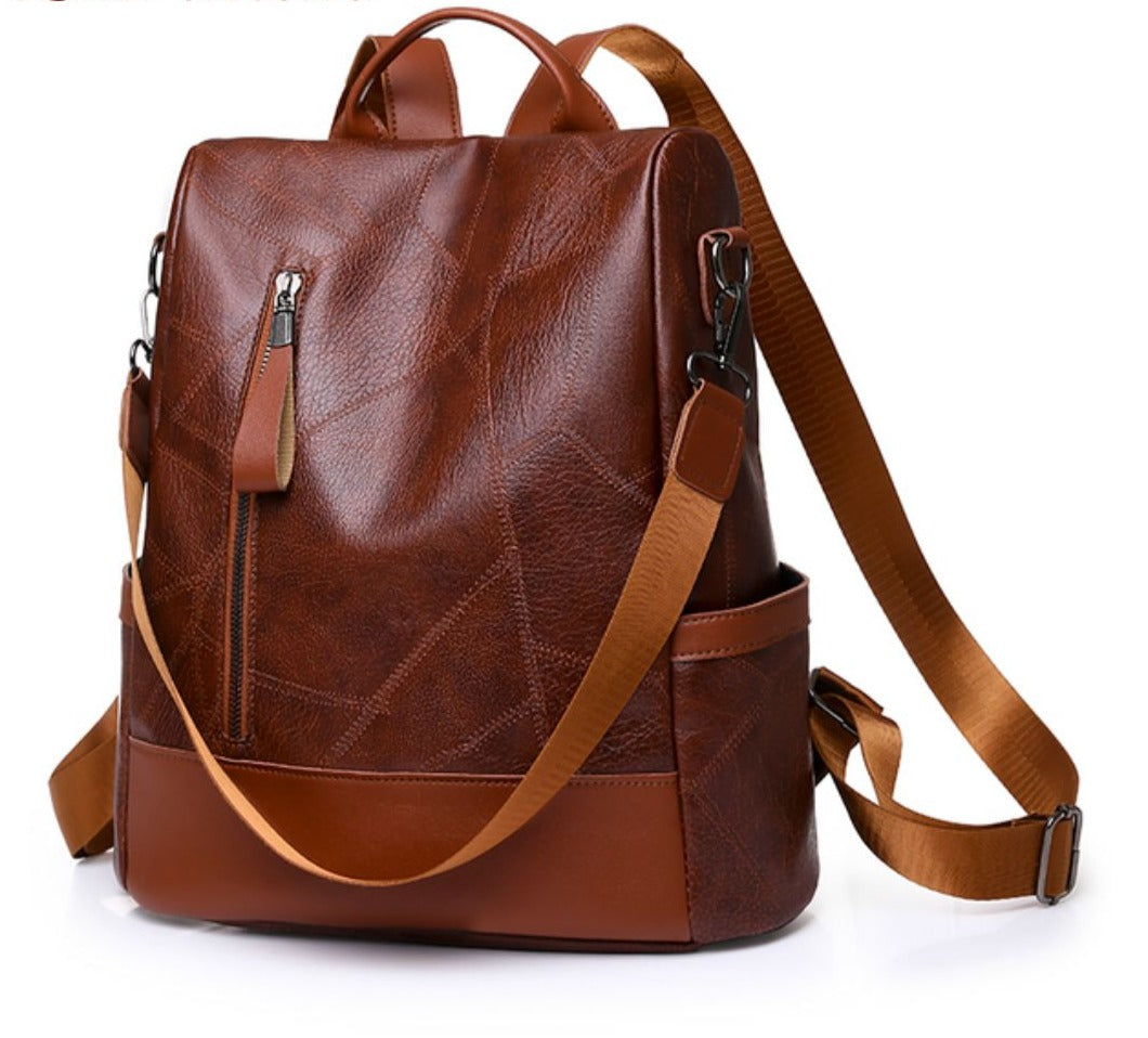 Plecak damski skórzany elegancki miejski pojemny modny backpack na co dzień
