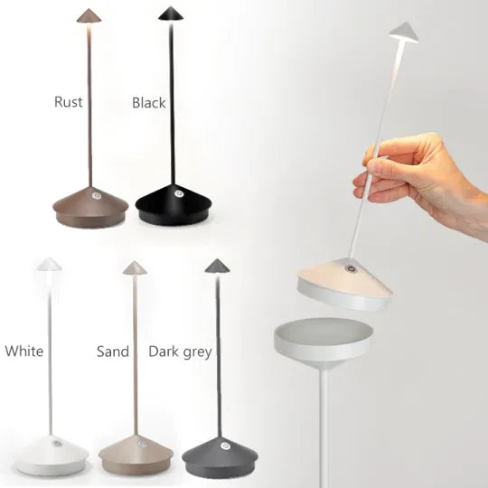 Candeeiro de secretária LED sem fios moderno em alumínio com dimmer para secretária
