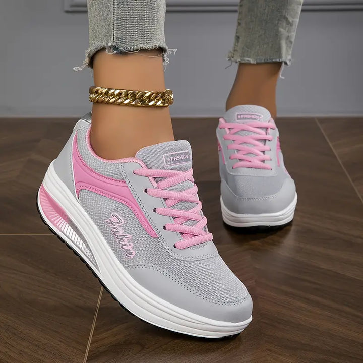 Damskie sneakersy z siateczki oddychające buty na lato z amortyzującą podeszwą