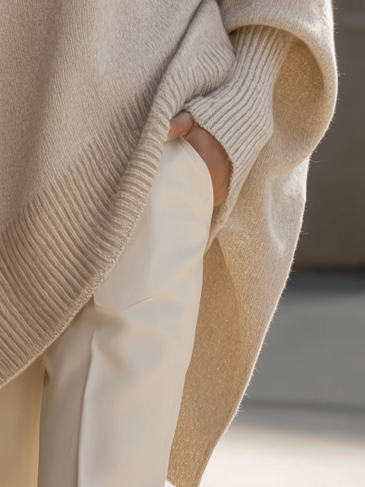 Sweter damski dzianinowy z wełną jesienny