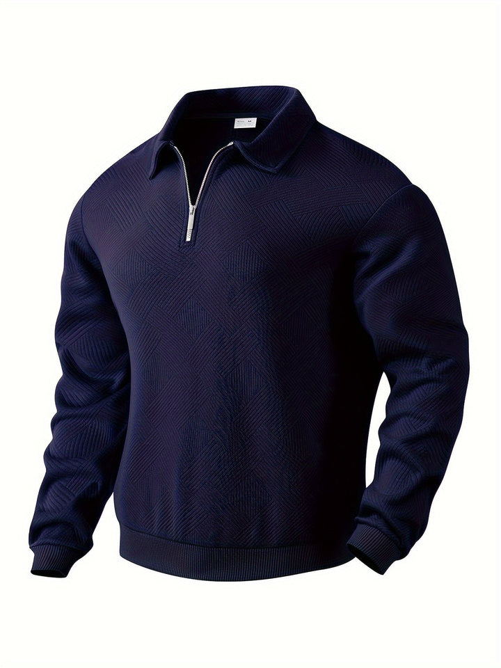 Sweter męski wełniany z zamkiem półgolf dzianinowy sweter męski na wiosnę styl casual