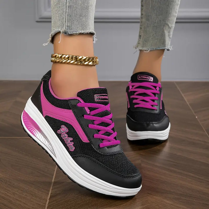 Damskie sneakersy z siateczki oddychające buty na lato z amortyzującą podeszwą