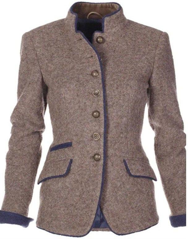 Marynarka damska elegancka wool dopasowana stylowa na wiosnę klasyczna blazer