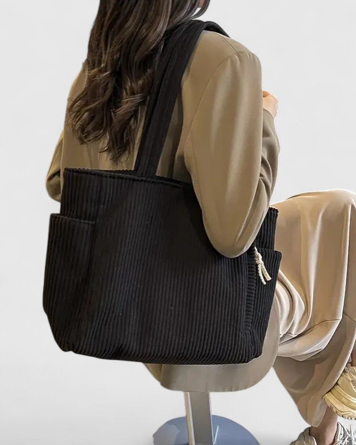 Mala tote feminina de pele espaçosa para o trabalho, para portátil e para o dia a dia