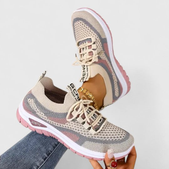 Sneakersy ortopedyczne damskie letnie lekkie przewiewne skórzane do biegania na co dzień