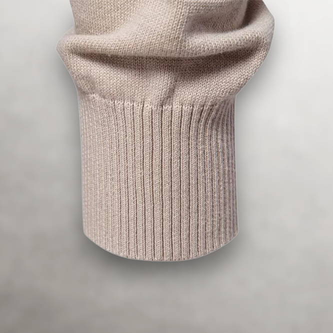 Męski sweter wełniany okrągły dekolt prążkowany jesienny casual