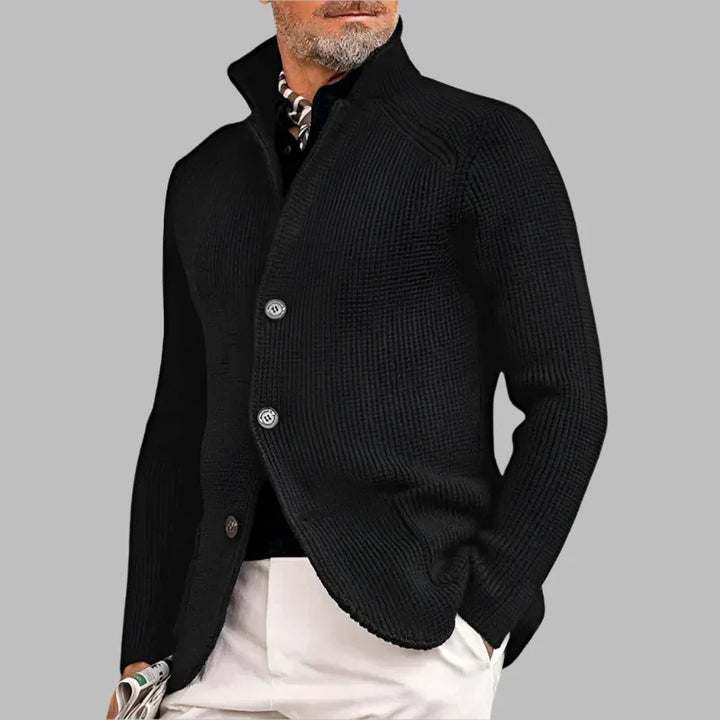 Sweter męski wełniany kardigan dzianinowy elegancki na jesień zimę casual