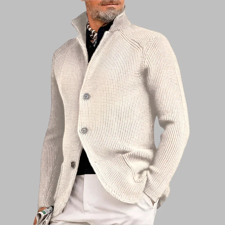 Sweter męski wełniany kardigan dzianinowy elegancki na jesień zimę casual