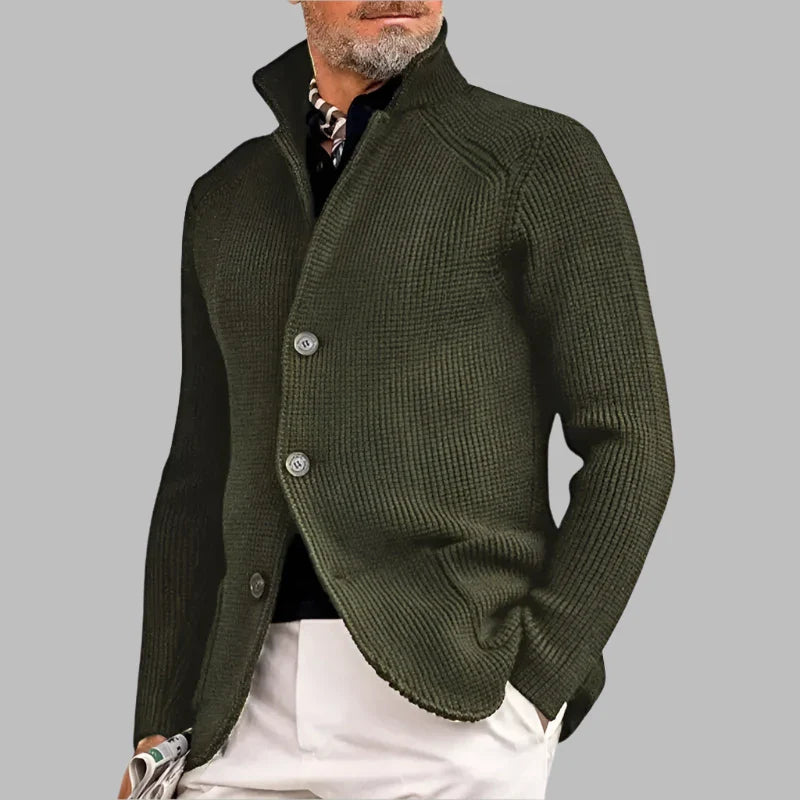 Sweter męski wełniany kardigan dzianinowy elegancki na jesień zimę casual