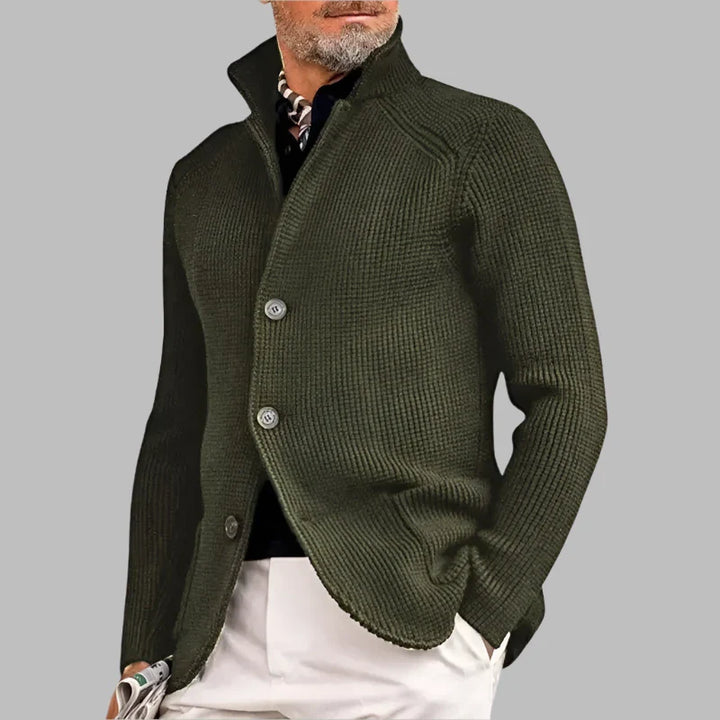 Sweter męski wełniany kardigan dzianinowy elegancki na jesień zimę casual