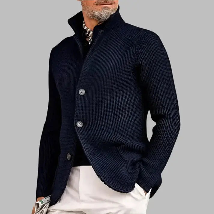 Sweter męski wełniany kardigan dzianinowy elegancki na jesień zimę casual