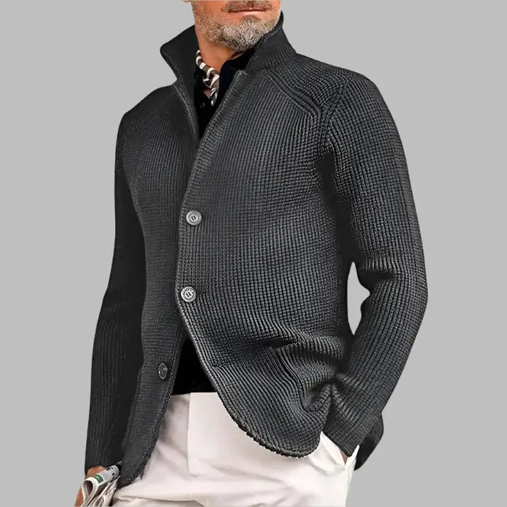 Sweter męski wełniany kardigan dzianinowy elegancki na jesień zimę casual