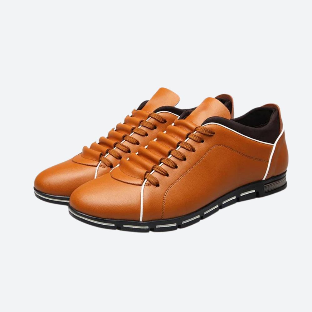Buty męskie skórzane sportowe sneakersy casual wygodne oddychające na wiosnę