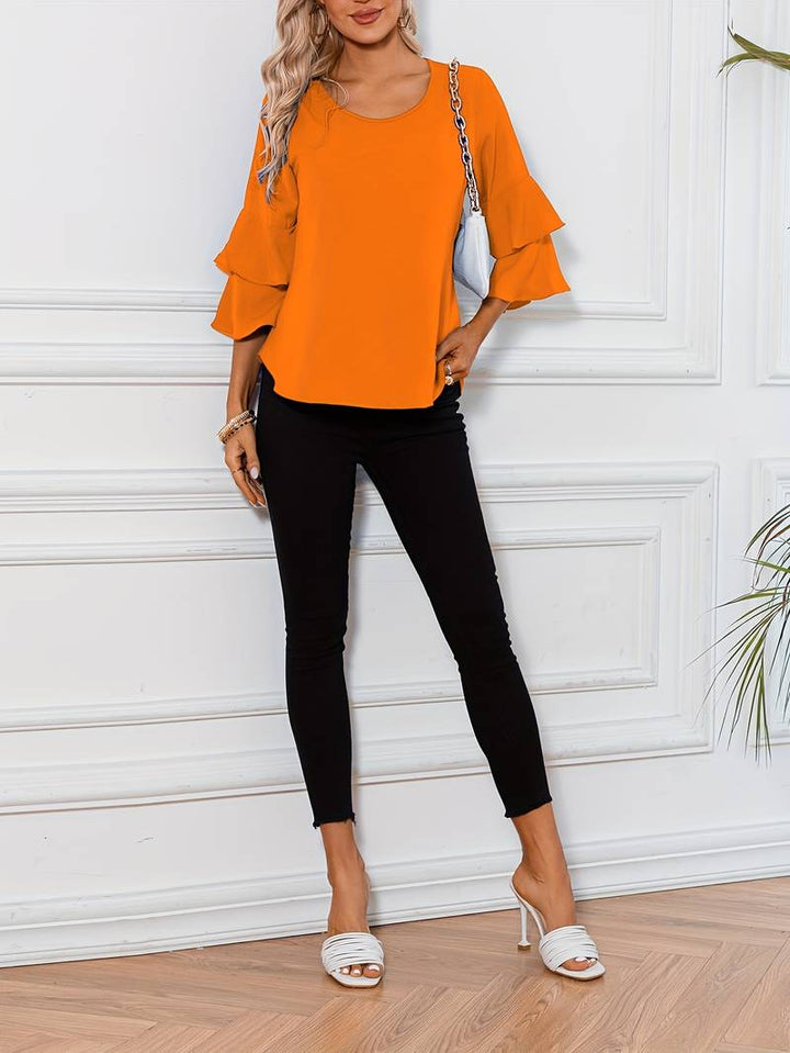 Bluzka damska bawełniana letnia z długim rękawem elegancka casual oversize