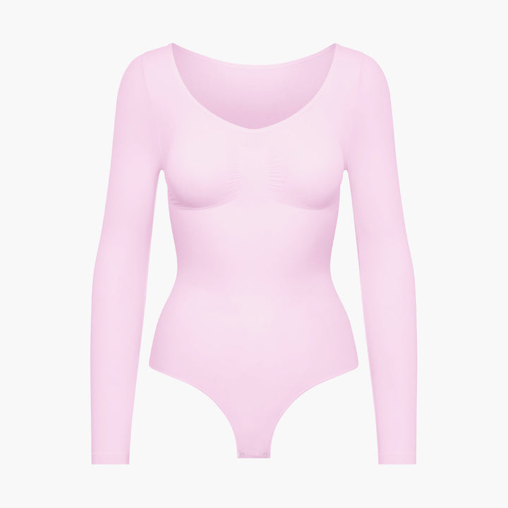 Body damskie modelujące bawełniane z długim rękawem seamless na jesień i zimę
