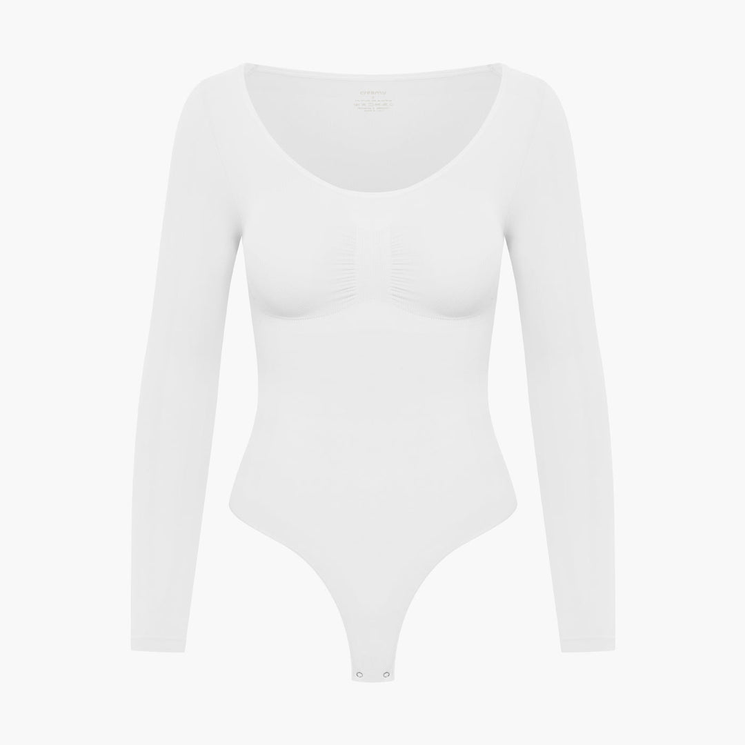 Body damskie modelujące bawełniane z długim rękawem seamless na jesień i zimę
