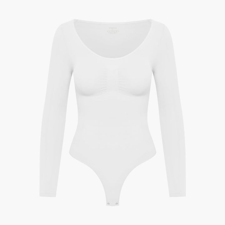 Body damskie modelujące bawełniane z długim rękawem seamless na jesień i zimę
