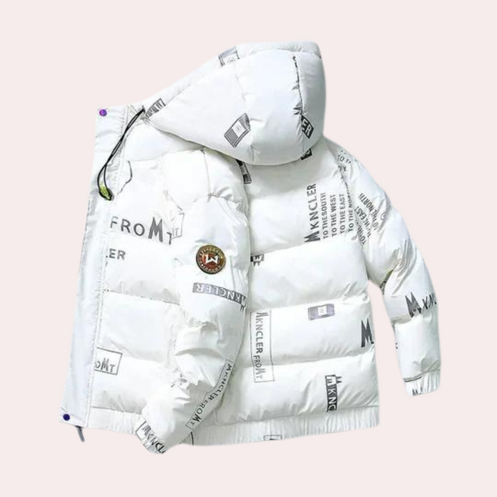 Liliana - Stylish men's winter jacket Alfred with a hood