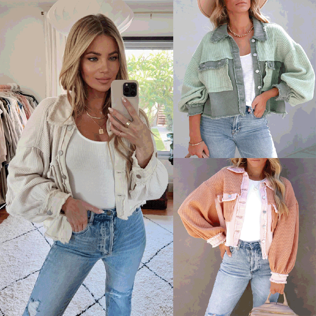 Kurtka damska przejściowa cotton lekka modna oversize na wiosnę casualowa stylowa