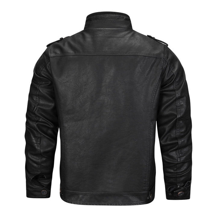 Kurtka męska skórzana biker na wiosnę i jesień casualowa elegancka krótka klasyczna