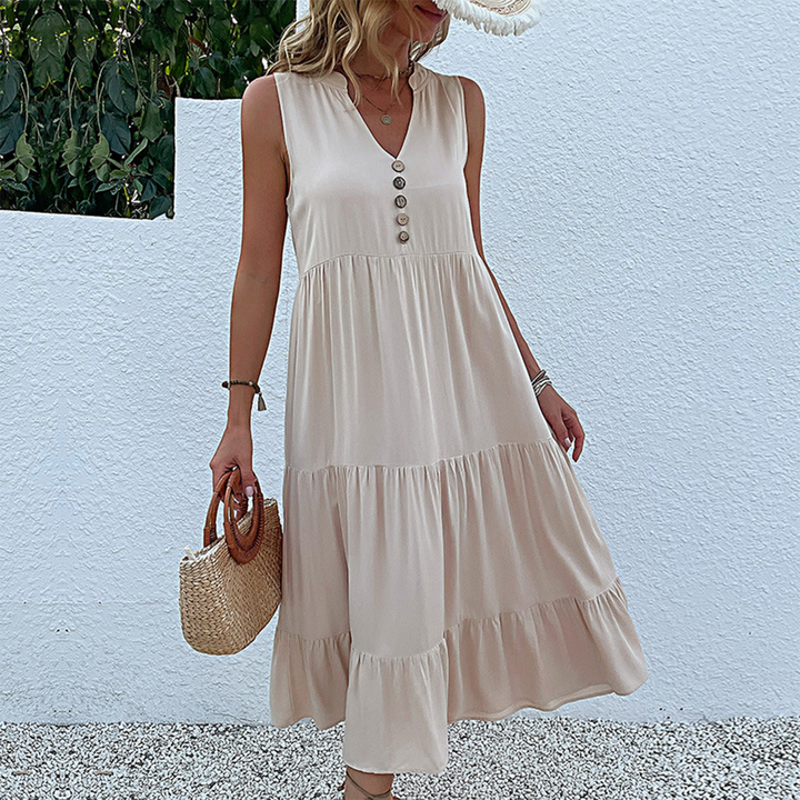 Sukienka letnia damska bawełniana midi luźna na lato casualowa zwiewna styl boho