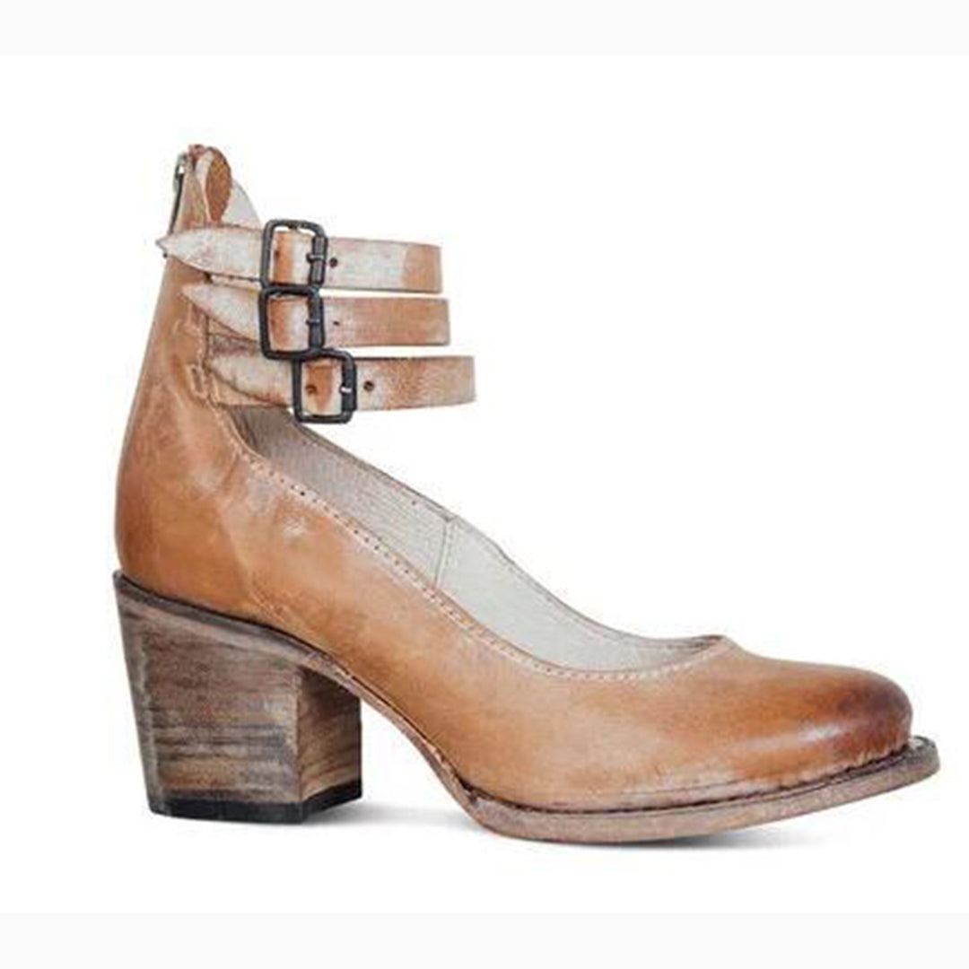 Botki damskie skórzane na obcasie eleganckie wiosenne stylowe komfortowe buty