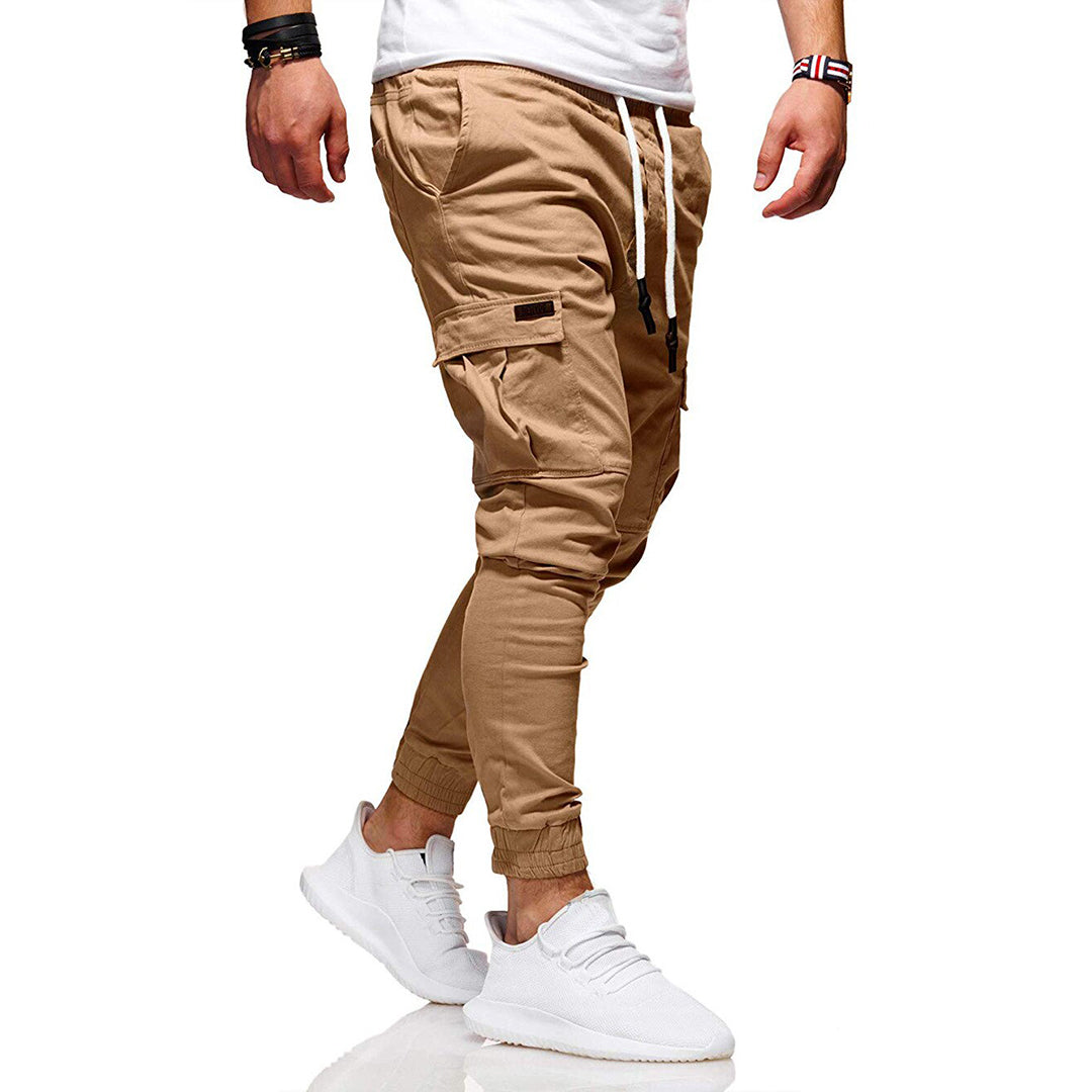 Spodnie cargo męskie bawełniane na wiosnę joggery casual spodnie bojówki wygodne