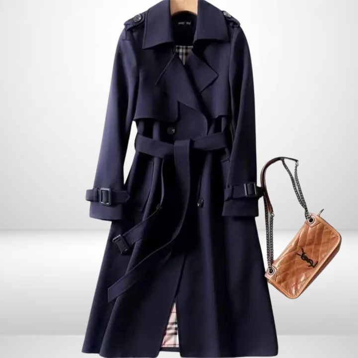 Damski Trencz Bawełniany – Elegancki Płaszcz Trench Coat na Wiosnę i Jesień dla Kobiet