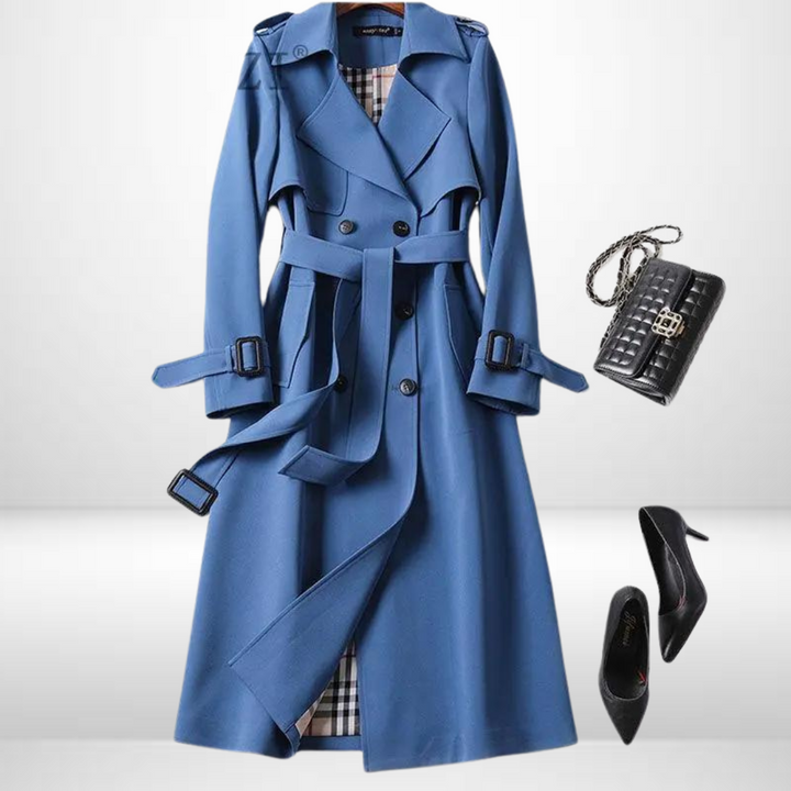 Damski Trencz Bawełniany – Elegancki Płaszcz Trench Coat na Wiosnę i Jesień dla Kobiet