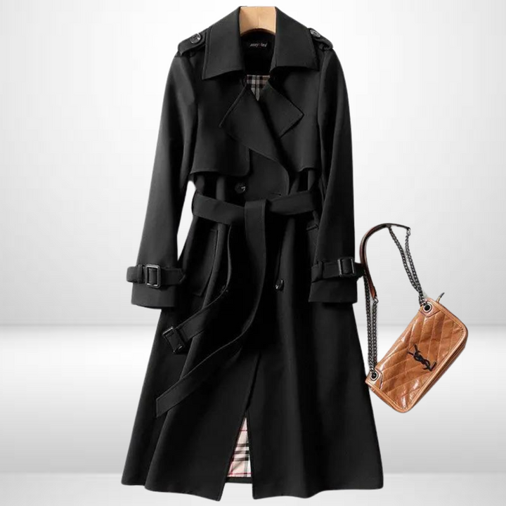 Damski Trencz Bawełniany – Elegancki Płaszcz Trench Coat na Wiosnę i Jesień dla Kobiet