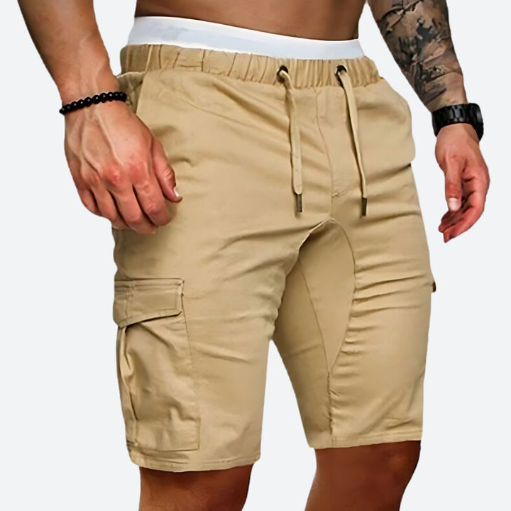 Szorty cargo męskie bawełniane na lato – krótkie spodenki casualowe outdoorowe