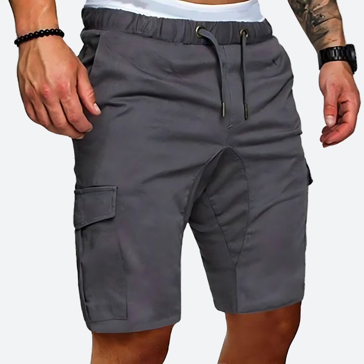 Szorty cargo męskie bawełniane na lato – krótkie spodenki casualowe outdoorowe