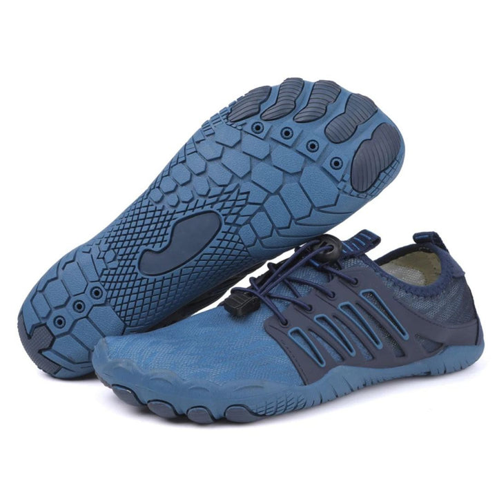 Buty barefoot skórzane z szerokim przodem i cienką podeszwą lato 2026