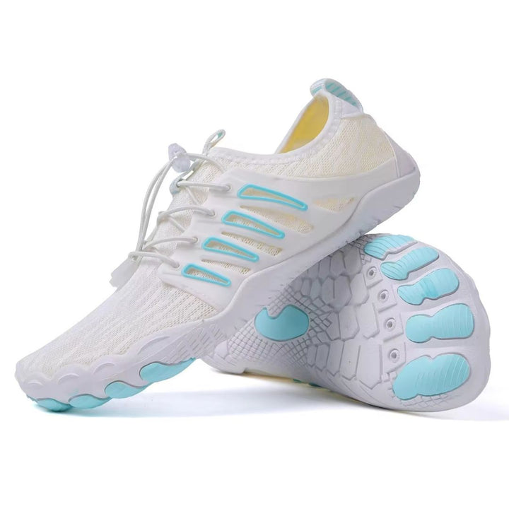 Buty barefoot skórzane z szerokim przodem i cienką podeszwą lato 2026