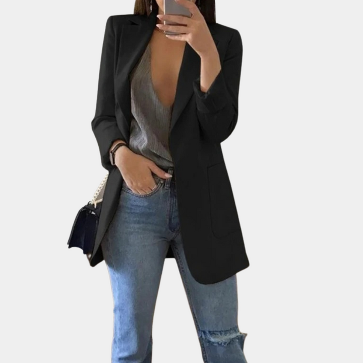 Marynarka damska elegancka bawełniana wiosenna długi blazer damski casualowy klasyczny