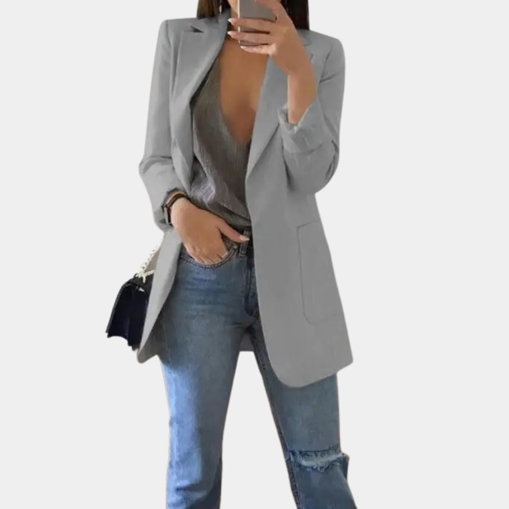 Marynarka damska elegancka bawełniana wiosenna długi blazer damski casualowy klasyczny
