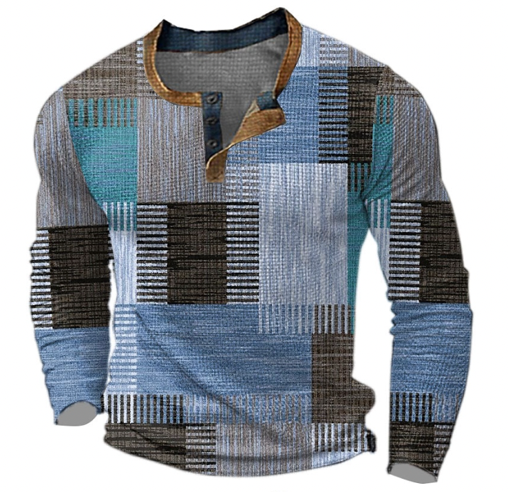 Sweter męski bawełniany wiosenny casual z długim rękawem do codziennego noszenia