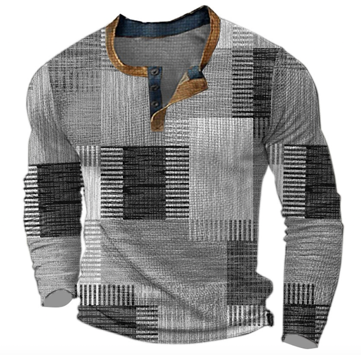 Sweter męski bawełniany wiosenny casual z długim rękawem do codziennego noszenia