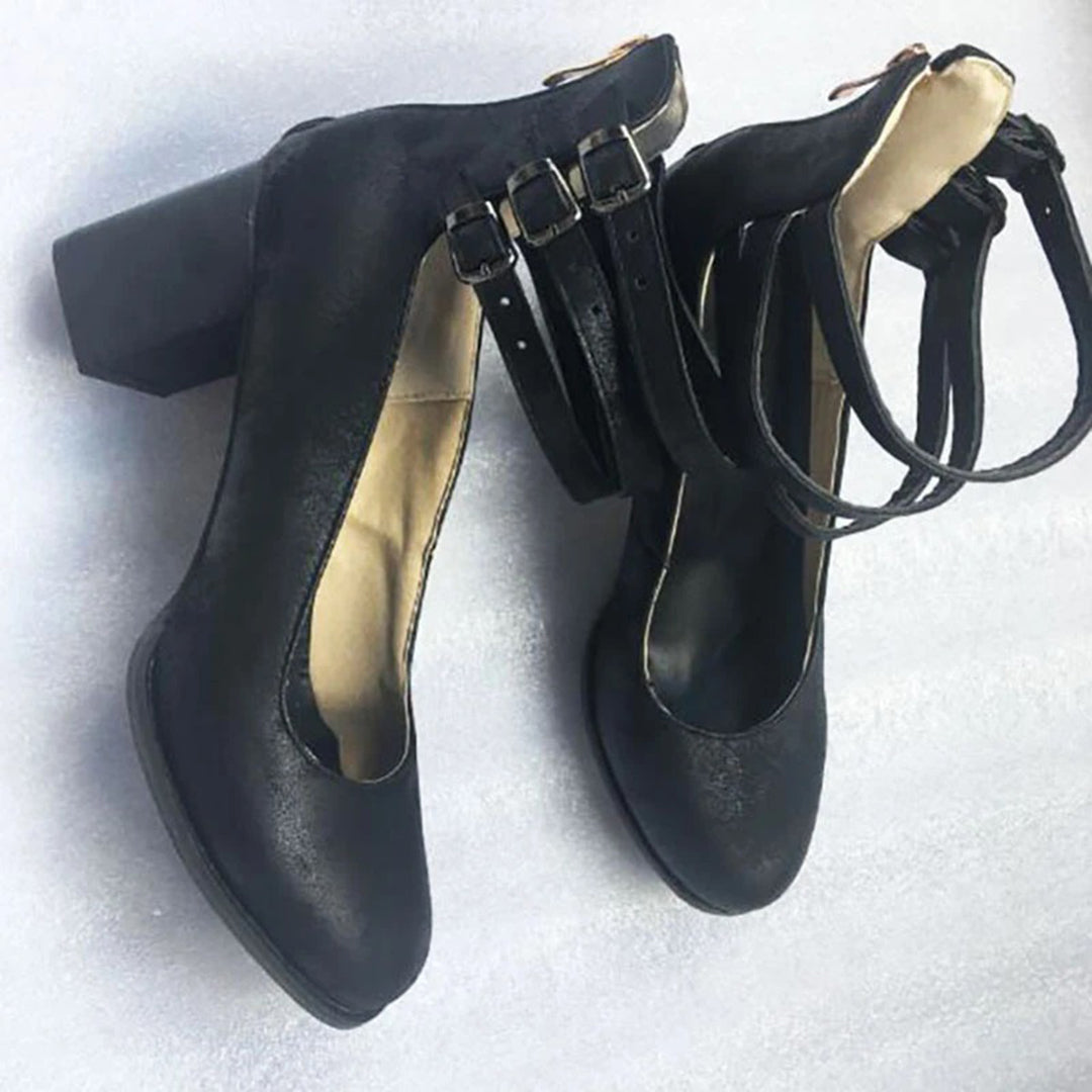 Botki damskie skórzane na obcasie eleganckie wiosenne stylowe komfortowe buty