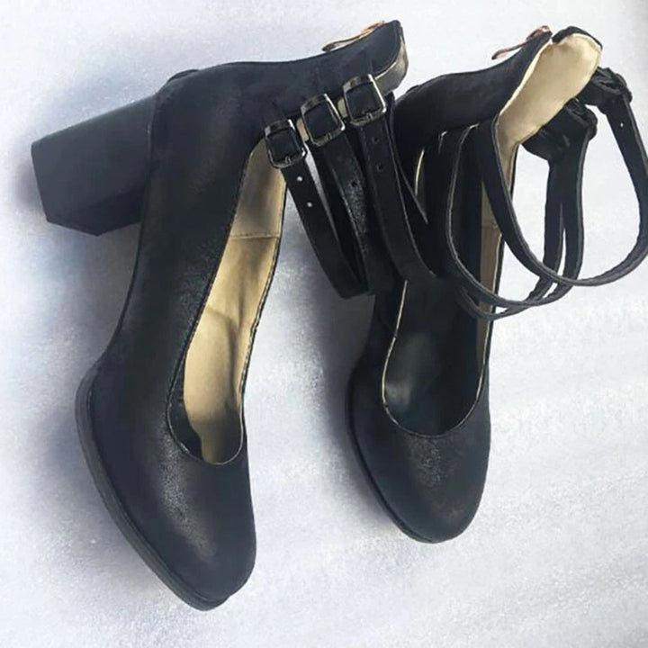 Botki damskie skórzane na obcasie eleganckie wiosenne stylowe komfortowe buty