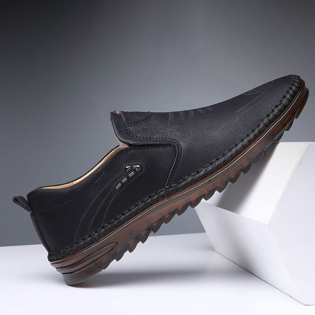 Buty męskie skórzane mokasyny wsuwane casual wygodne oddychające na wiosnę