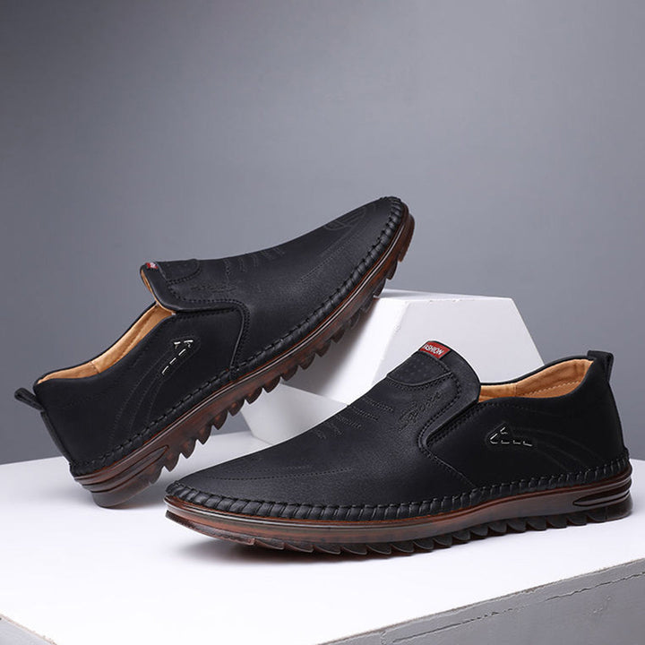 Buty męskie skórzane mokasyny wsuwane casual wygodne oddychające na wiosnę